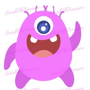 Digital Download Clipart – Purple Alien Astronaut and Outer Space JPEG and PNG files