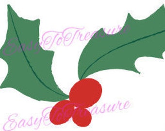 Digital Download Clipart – Mistletoe Clipart Design JPEG and PNG files