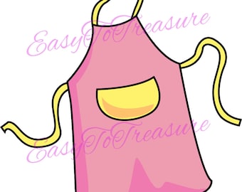 Digital Download Clipart – Baking Cooking Apron JPEG and PNG files