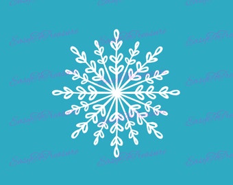 Digital Download Clipart - Snowflake 1 JPEG and PNG files
