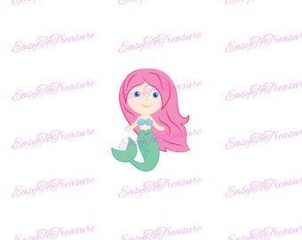 Digital Download Clipart – Mermaid JPEG and PNG files