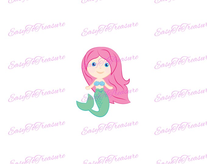 Mermaid Clipart - Ocean Clipart, Sea Life Clipart, Cute Mermaid Clip ...