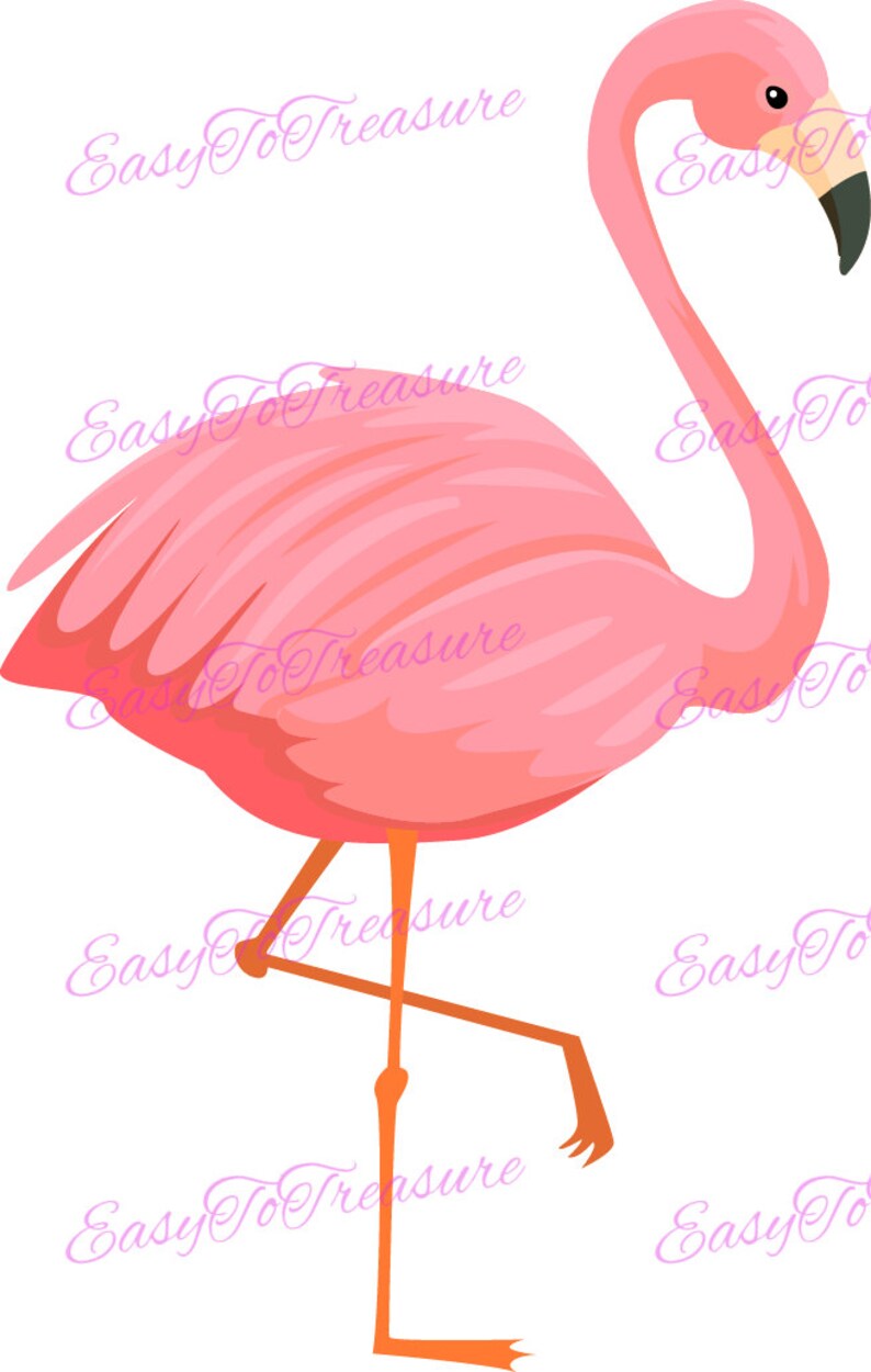 Bird clip art Summer clipart Flamingo digital download Clipart for commercial use Tropical clipart Printable flamingo Flamingo clipart