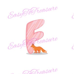 Digital Download Clipart – Alphabet Animal Fox JPEG and PNG files