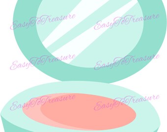 Digital Download Clipart –  Blush Compact JPEG and PNG files