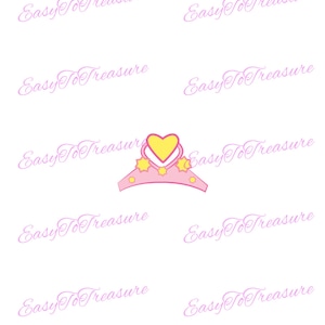 Digital Download Clipart – Little Girl Pink Princess Crown JPEG and PNG files