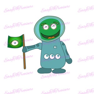 Digital Download Clipart – Astronaut Alien JPEG and PNG files