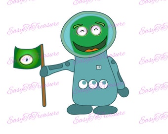 Digital Download Clipart – Astronaut Alien JPEG and PNG files