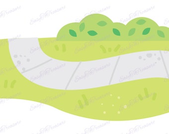 Digital Download Clipart - Light Green Grass with Concrete JPEG and PNG files
