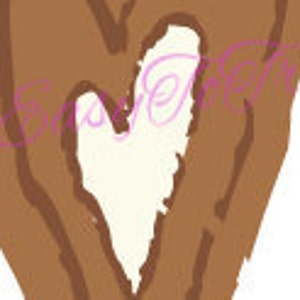 Digital Download Clipart – Gingerbread Open Heart Clipart Design JPEG and PNG files