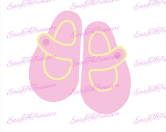 Digital Download Clipart –  Pink Baby Shoes JPEG and PNG files