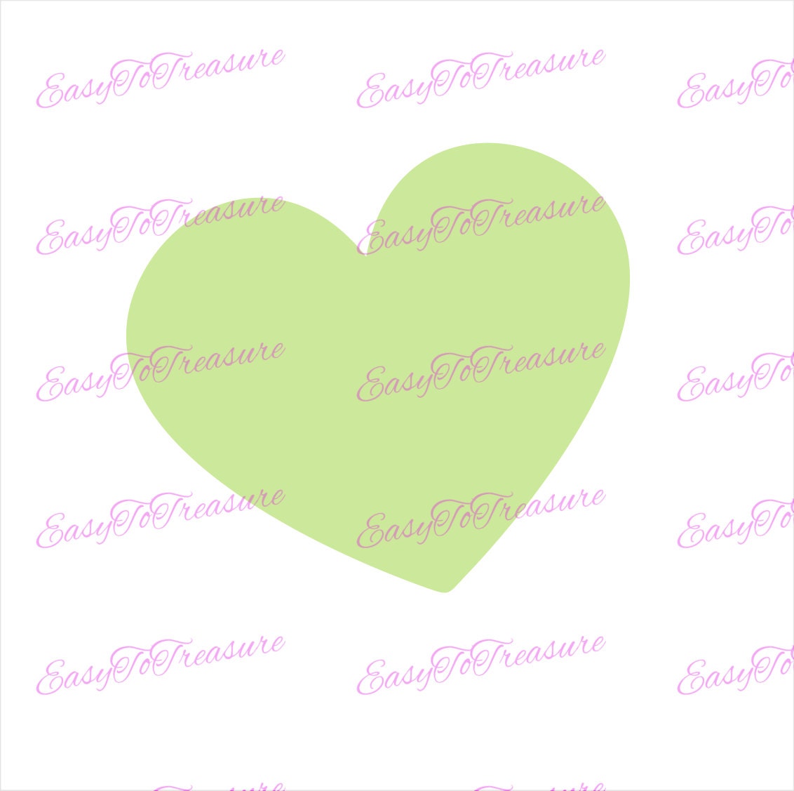 Digital Download Clipart Green Heart Jpeg And Png Files Etsy