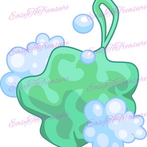 Digital Download Clipart – Shower Puff JPEG and PNG files