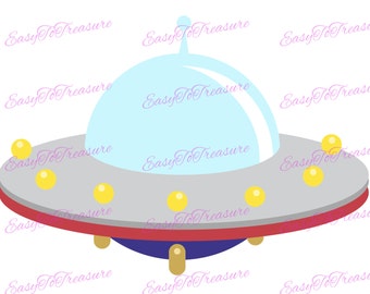 Descarga Digital Clipart – UFO Alien Spaceship y archivos JPEG y PNG del Espacio Exterior