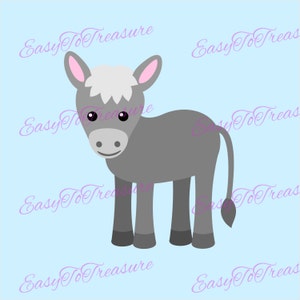 Digital Download Clipart – Nativity Donkey JPG and PNG files
