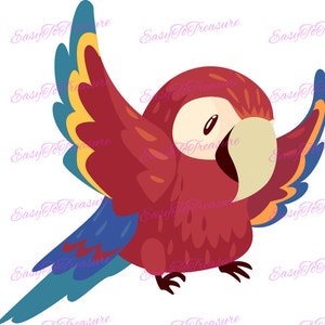 Digital Download Clipart –  Pirate Parrot JPEG and PNG files