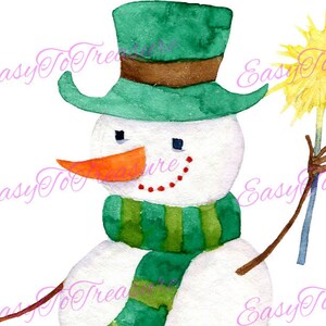Digital Download Clipart – Frosty the Snowman JPEG and PNG files