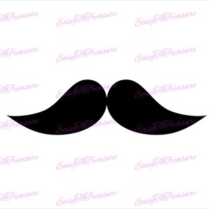 Digital Download Clipart –  Mustache JPEG and PNG files