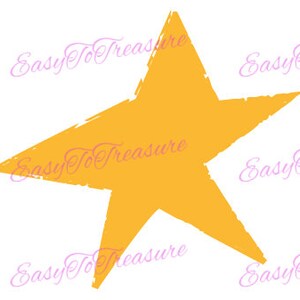 Digital Download Clipart – Gold Star Clipart Design JPEG and PNG files