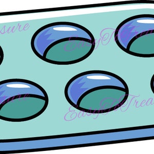 Digital Download Clipart – Baking Cooking Muffin Pan JPEG and PNG files