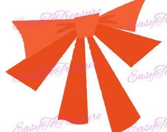 Digital Download Clipart – Red Gift Bow 2 Clipart Design JPEG and PNG files