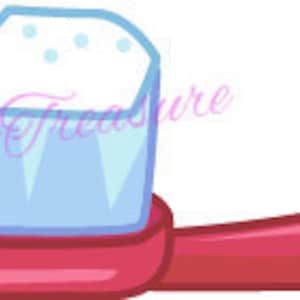 Digital Download Clipart – Toothbrush JPEG and PNG files