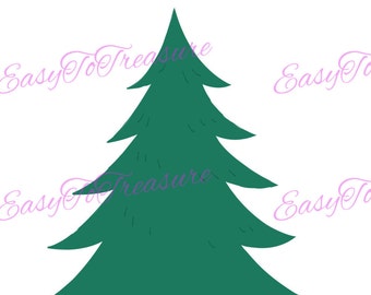 Digital Download Clipart – Pine Tree Christmas Clipart Design JPEG and PNG files