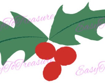 Digital Download Clipart – Mistletoe 2 Clipart Design JPEG and PNG files