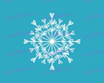Digital Download Clipart - Snowflake 4 JPEG and PNG files