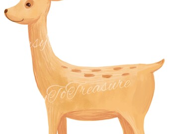 Digital Download Clipart – Brown deer fawn JPEG and PNG files