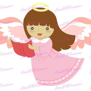 Digital Download Clipart - Angel, Christmas Angel , Angel 2 Singing JPEG and PNG files