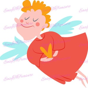 Digital Download Clipart – Valentine Love Fairy JPEG and PNG files