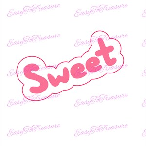 Digital Download Clipart – Sweet Bubble Text JPEG and PNG files