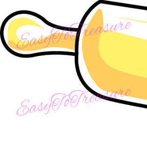 Digital Download Clipart – Baking Rolling Pin JPEG and PNG files
