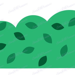 Digital Download Clipart - Light Green Bush Strauch #2 JPEG und PNG-Dateien