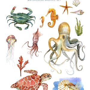 Digital Descargar Clip Art--Deep in the Ocean--Ocean Creatures