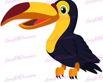 Digital Download Clipart –  Toucan Jungle Animal JPEG and PNG files