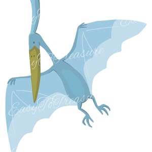 Digital Download Clipart – Pterodactyl flying dinosaur bird JPEG and PNG files
