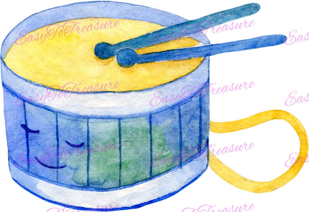 Digital Download Clipart – Toy Drum and Sticks JPEG and PNG Files - Etsy