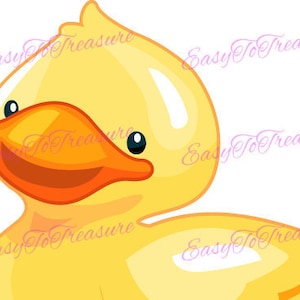 Digital Download Clipart – Yellow Rubber Ducky JPEG and PNG files