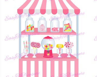 Candy shop clipart, Candy clip art, Candy shop decor, Instant download, Commercial use