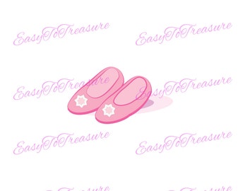 Digital Download Clipart – Little Girl Pink Shoes JPEG and PNG files