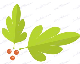 Digital Download Clipart – Berries and Leaves Spring Foliage JPEG and PNG files