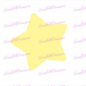 Digitale Download Clipart-gele ster JPEG en PNG-bestanden