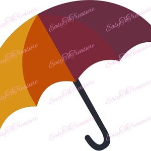 Digital Download Clipart – Rainy Weather Umbrella JPEG and PNG files