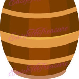 Digital Download Clipart –  Pirate Barrel JPEG and PNG files