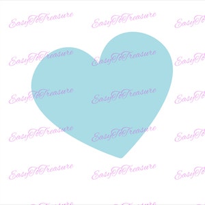 Digital Download Clipart – Blue Heart JPEG and PNG files