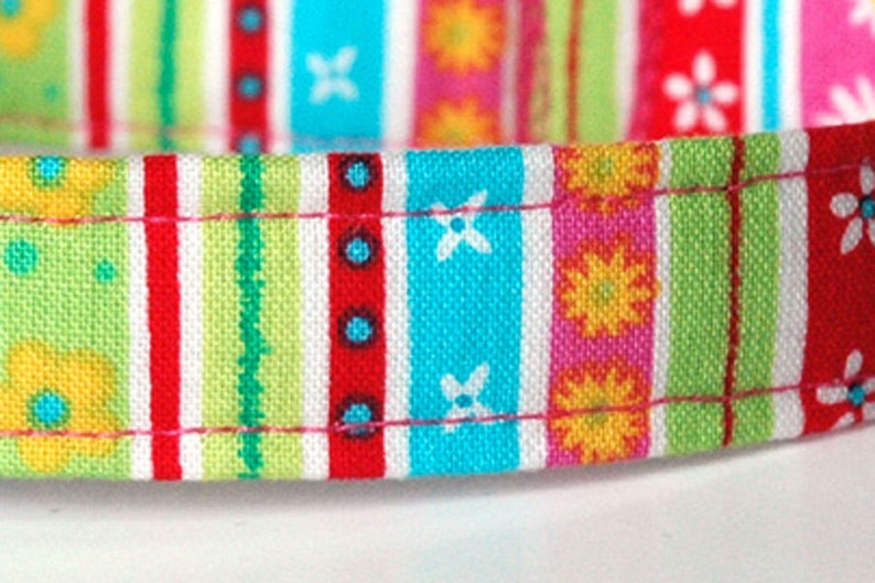 Handmade Fun Multi Colorful Girl Dog Collar New image 4