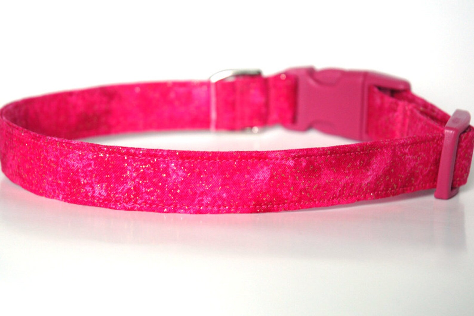 Handmade Pink W Gold Glitter Dog Collar new Etsy