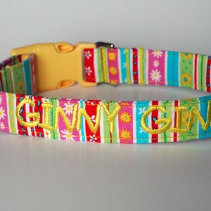 Handmade Fun Multi Colorful Girl Dog Collar New image 5